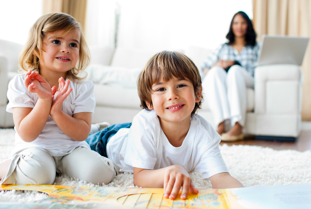 kids learning at home